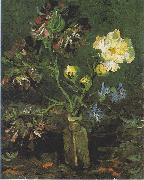 Vase with Forget-me-not and Peony, Vincent Van Gogh